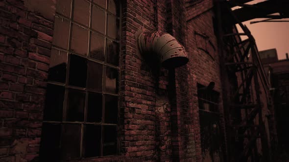 Abandoned Industrial Buildings of Old Factory alt