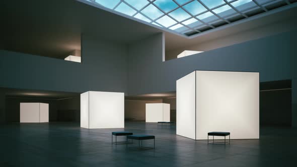 Modern Interior Of An Art Exhibition