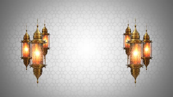 Arabic Golden Ramadan Lantern 5