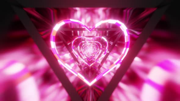 Neon Hearts VJ Tunnel Hd