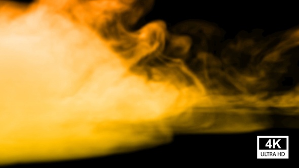 Yellow Smoke Falling 4K 02