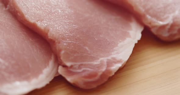 Fresh raw pork meat close up
