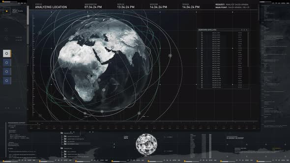 System collected information about enemy satellite positions on a planet map