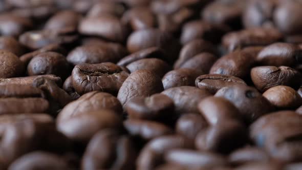 Coffee Beans Rotate Slowly