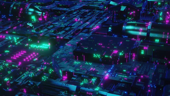 Neon City For Resolume Seamless Animation 02
