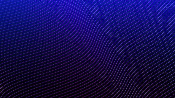 Abstract wavy background in bright neon blue and purple colors.