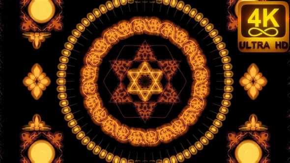 Jewish Star of David Vj Loop 3D Pattern Sacred Geometry 4k Disco Flash Light Vj Glowing Fractals Art