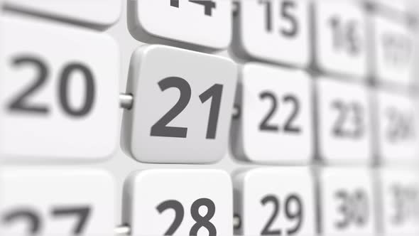 21 Date on the Turning Calendar Plate