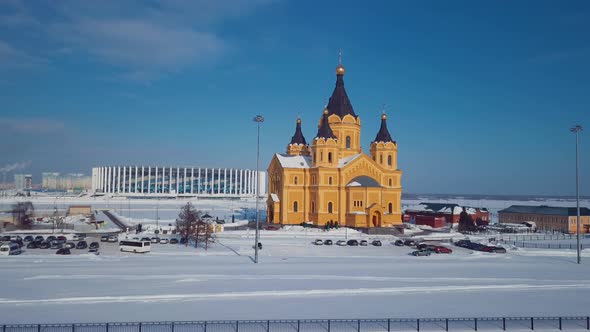 Panoramic Flight Around The Alexander Nevsky Church