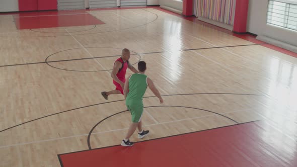 Basketball Player Scoring Points After Layup Shot