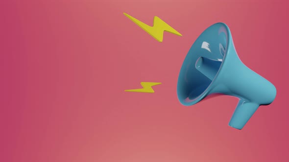 Megaphone Animation With Lightning