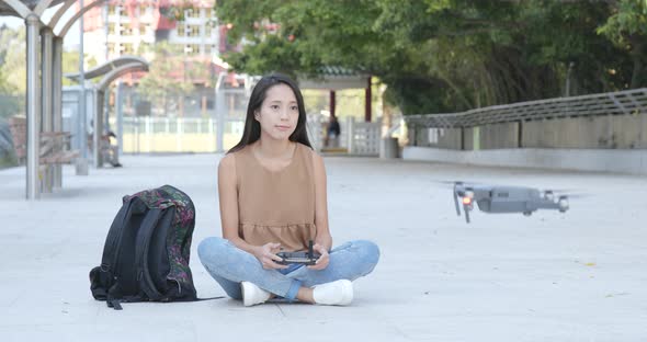 Woman Control Drone