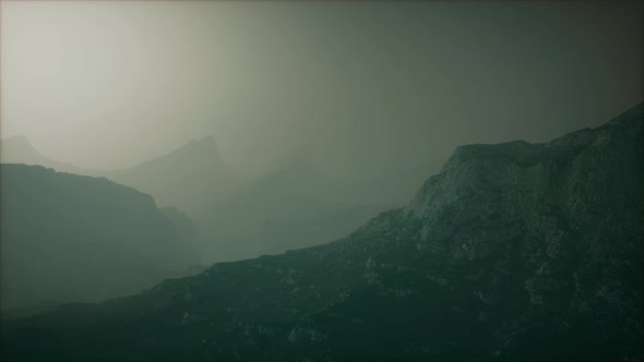 Morning Fog in Mountain of Afghanistan