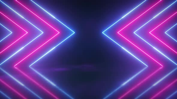 Neon Glowing Arrows Backdrop