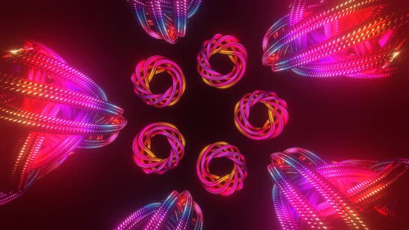 Psychedelic Kaleidoscope Patterns Animation Geometric Colorful Background