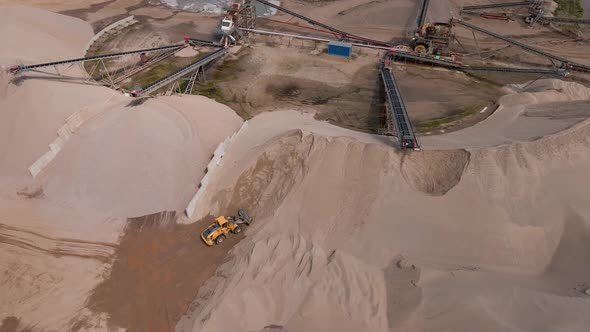 Sand Mining Factory Aerial View