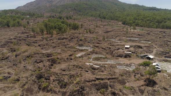 Mountain Landscape with Volcano Batur