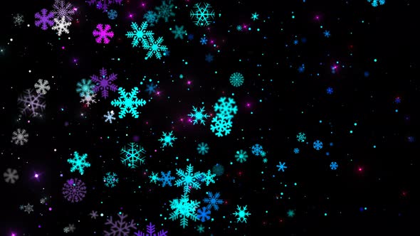 Festive Snowflakes 4K 03