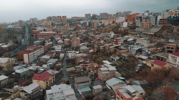 Aerial View of Beautiful Ancient Historical City on Hills