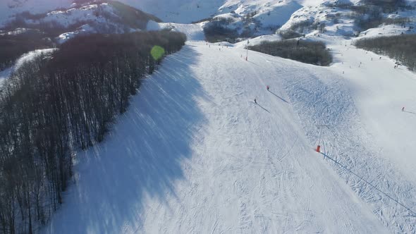 Snowy Slopes of Savin Kuk Ski Resort in Montenegro