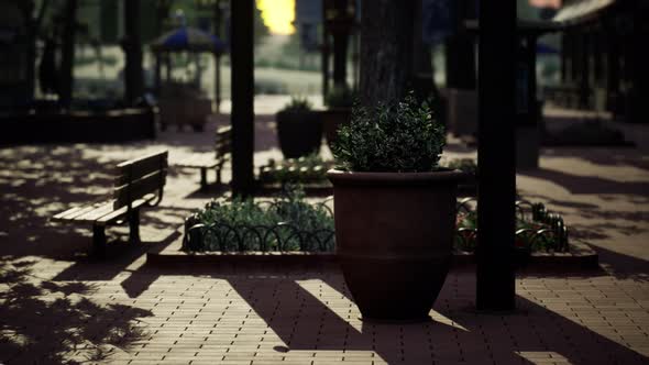 Empty Closed Park During the Covid19 Pandemic in 2020