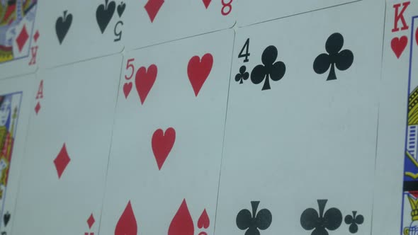 Beautiful Deck Of Poker Cards On The Table In The Casino