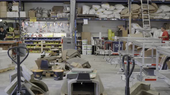 Workshop used to create mobile pizza ovens