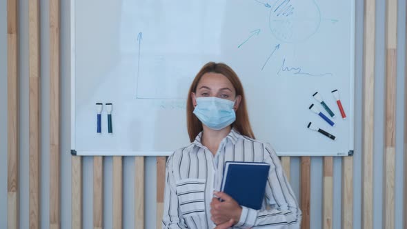 Business Women Wear Masks To Protect and Take Care of Their Health