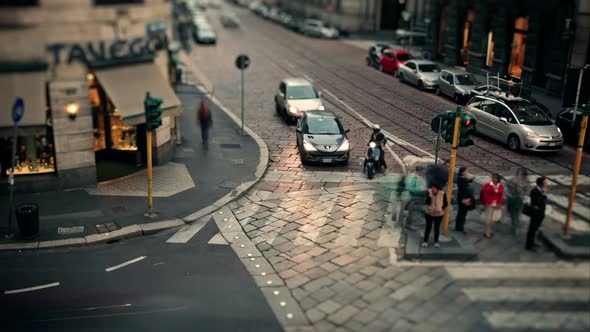 crosswalks and traffic lights timelapse