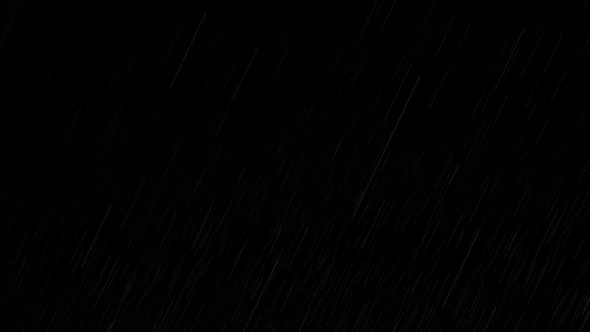 Loop Rain Drops Falling Black Background