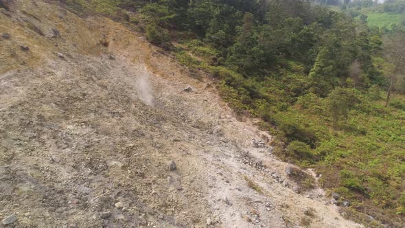 Volcanic Plateau Indonesia Dieng Plateau