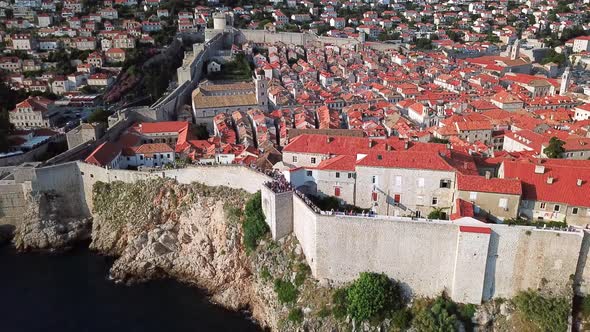 Aerial View of Dubrovnik Old Town, Croatia