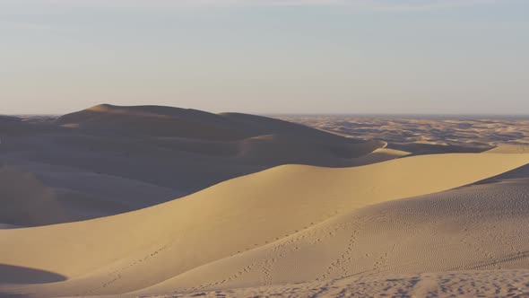 Pan left of sand dunes