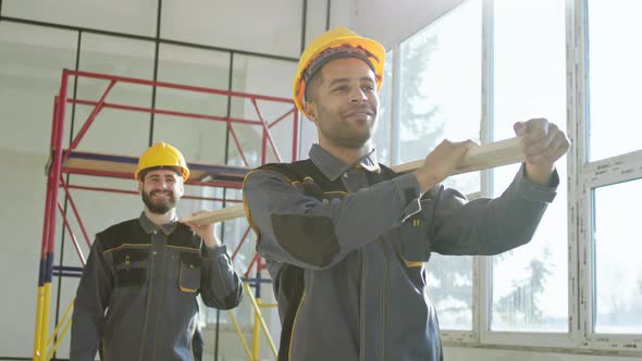 Modern Construction Site at Industrial Building in