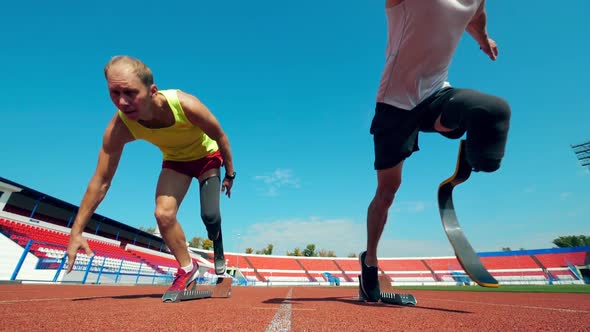 Handicapped Sportsmen Start Running in Slow Motion