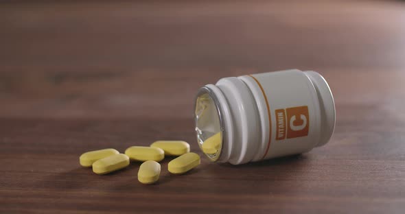 Yellow Vitamin C Pills