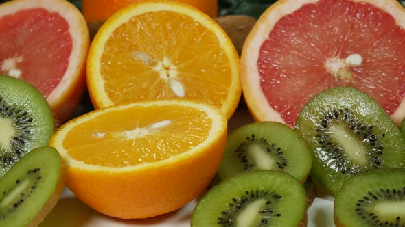 Beautiful Aand Juicy Citrus Fruits on the Table