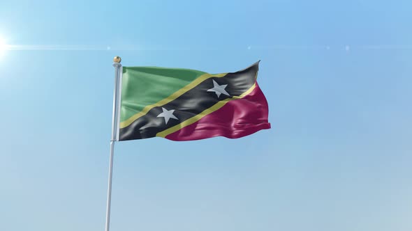 Saint Kitts And Nevis Flag  alt
