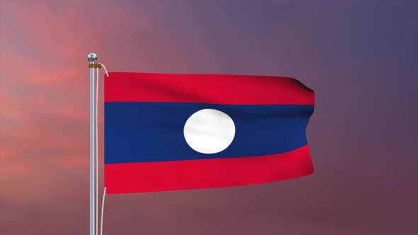 Laos Flag 4k