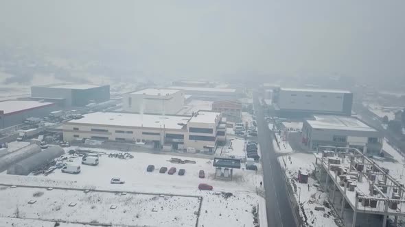 Industrial Zone In Fog - 3 Clips alt