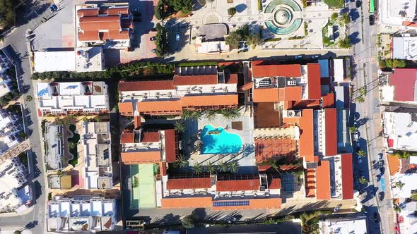 Overhead view of Ayia Napa. Famagusta District, Cyprus