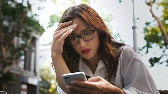 Business Woman in Glasses White Shirt