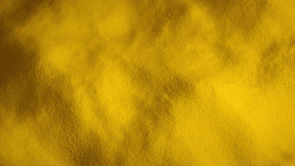 Fine Yellow Powder Generic Material Rotating Slowly