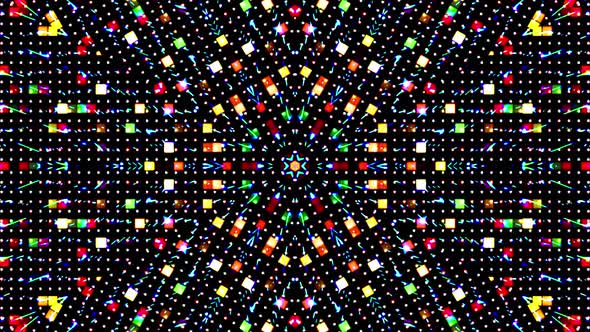 background Bright abstract light streaks set in full color kaleidoscope