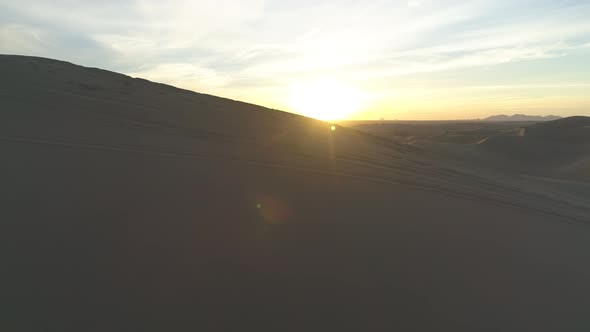 Aerial view of Yuma Desert at sunrise alt