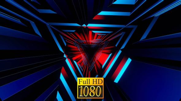 High Speed Neon Disco Tunnel Vj Loop HD