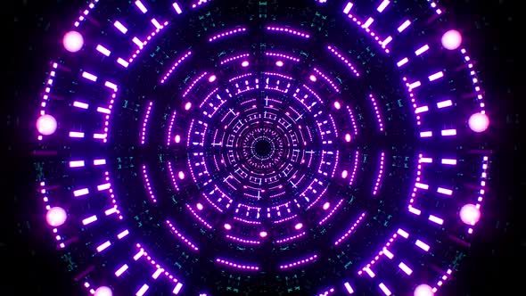 Blinking Purple Light Tunnel Loop 4K