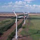 Aerial View of Wind Power Turbine is a Popular Sustainable Renewable Energy Source on Beautiful - VideoHive Item for Sale
