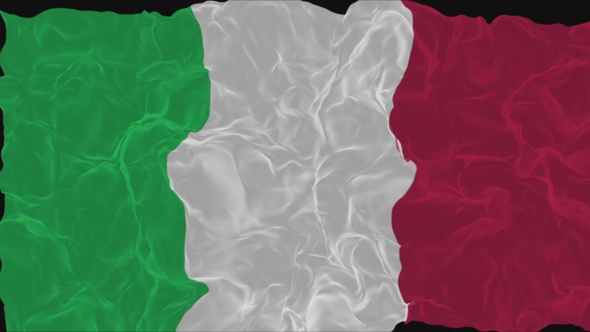 flag Italy turns into smoke. State weakening concept, alpha channel