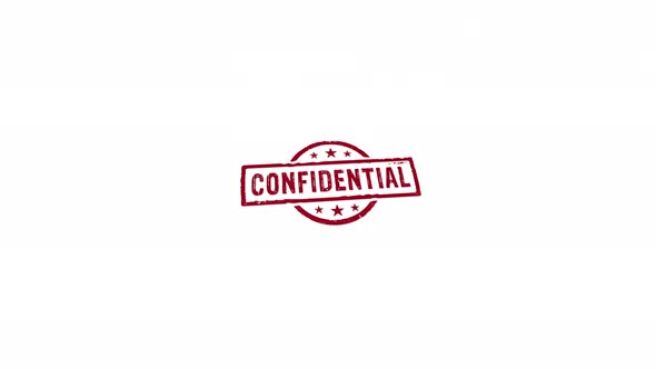 Confidential stamp and stamping isolated